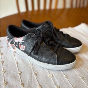 Ted Baker Black Floral Sneakers